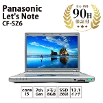 Panasonic pi\jbN Let's Note CF-SZ6 12.1" Windows10 Pro 64bit Intel Core i5-7300U 8GB SSD256GB LAN m[gp\R CN