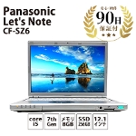 Panasonic pi\jbN Let's Note CF-SZ6 12.1" Windows10 Pro 64bit Intel Core i5-7300U 8GB SSD256GB LAN m[gp\R CN