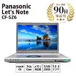 Panasonic pi\jbN Let's Note CF-SZ6 12.1" Windows10 Pro 64bit Intel Core i5-7300U 8GB SSD256GB LAN m[gp\R CN