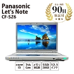 Panasonic pi\jbN Let's Note CF-SZ6 12.1" Windows10 Pro 64bit Intel Core i5-7300U 8GB SSD256GB LAN m[gp\R CN