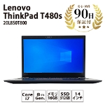 ノートパソコン ThinkPad T480s Windows10 Pro Intel Core i7-8650U 16GB 512GB 14インチ Lenovo 中古 Cランク
