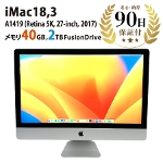 fXNgbvp\R iMac18,3 (Retina 5K, 27-inch, 2017)  A1419 Intel Core i7-7700K 40GB HDD2TB FD SSD128GB 27C` Vo[ Apple  BN