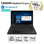 Ãm[gp\R LenovoThinkPad P15 gen1 Windows11 Pro Intel Core i7-10750H 32GB SSD 1TB 15.6C` BN